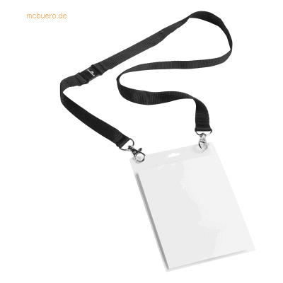 Durable Event-Namensschild A6 transparent / schwarzes Band VE=10 Stück Durable Event-Namensschild A6 transparent / schwarzes Band VE=10 Stück