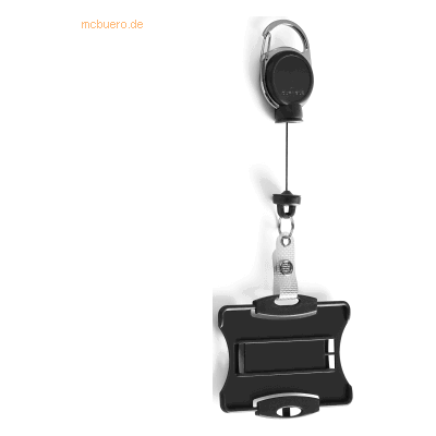 Durable Ausweishalter mit Jojo Extra Strong für 1 Ausweiskarte schwarz Durable Ausweishalter mit Jojo Extra Strong für 1 Ausweiskarte schwarz
