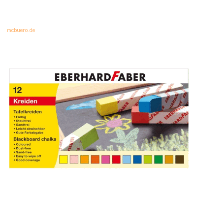 6 x Eberhard Faber Wandtafelkreide 90m VE=12 Stück farbig sortiert 6 x Eberhard Faber Wandtafelkreide 90m VE=12 Stück farbig sortiert