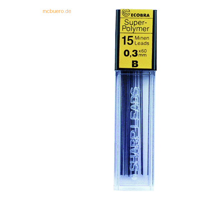 12 x Ecobra Feinminen 0,3mm VE=15 Stück B 12 x Ecobra Feinminen 0,3mm VE=15 Stück B