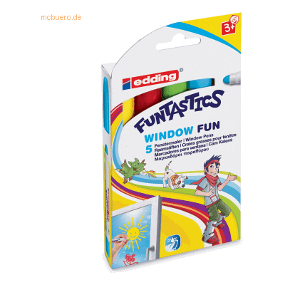 Edding Window-Marker edding 16 Funtastic VE=5 Farben Edding Window-Marker edding 16 Funtastic VE=5 Farben