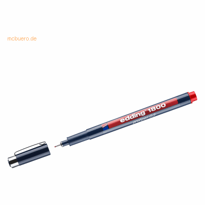 10 x Edding Faserzeichner edding 1800 profipen 0.3 ca. 0,35mm rot 10 x Edding Faserzeichner edding 1800 profipen 0.3 ca. 0,35mm rot