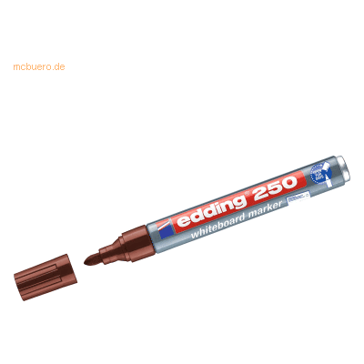 10 x Edding Whiteboardmarker edding 250 nachfüllbar 1,5-3mm braun 10 x Edding Whiteboardmarker edding 250 nachfüllbar 1,5-3mm braun