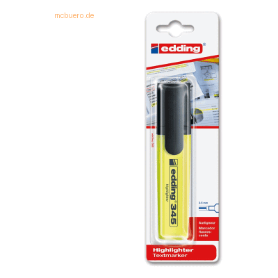 6 x edding Textmarker edding 345 highlighter gelb 6 x edding Textmarker edding 345 highlighter gelb