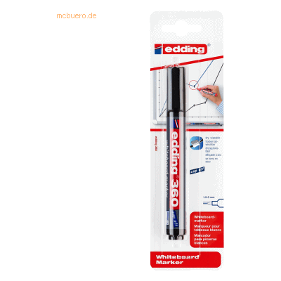 10 x Edding Whiteboardmarker edding 360 nachfüllbar 1,5-3mm schwarz Bl 10 x Edding Whiteboardmarker edding 360 nachfüllbar 1,5-3mm schwarz Bl
