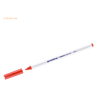 10 x Edding Textilpen edding 4600 Rundspitze 1mm rot 10 x Edding Textilpen edding 4600 Rundspitze 1mm rot
