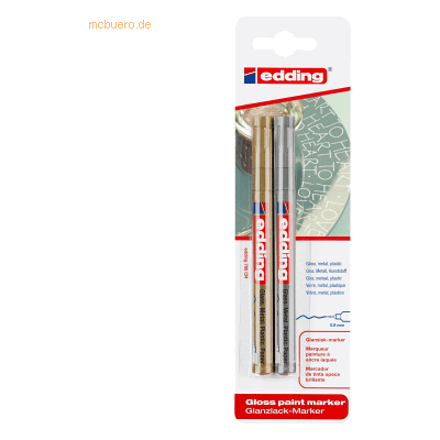 10 x Edding Glanzlack-Marker edding 780 0,8mm gold/silber 10 x Edding Glanzlack-Marker edding 780 0,8mm gold/silber