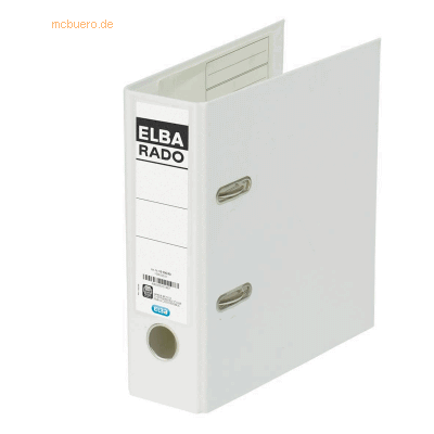 5 x Elba Ordner rado plast für A5 hoch 75mm PVC weiß 5 x Elba Ordner rado plast für A5 hoch 75mm PVC weiß