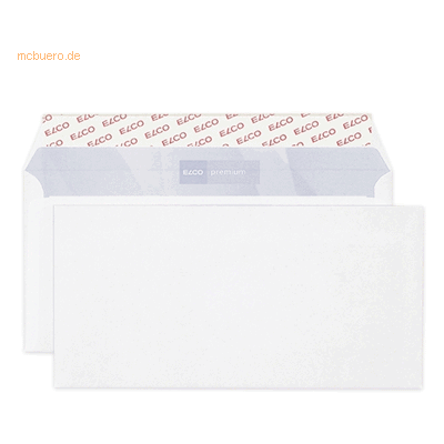Elco Briefumschläge DINlang haftklebend 80g/qm weiß VE=200 Stück Elco Briefumschläge DINlang haftklebend 80g/qm weiß VE=200 Stück