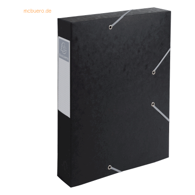 Exacompta Dokumentenbox A4 Manila Karton schwarz 60 mm Exacompta Dokumentenbox A4 Manila Karton schwarz 60 mm