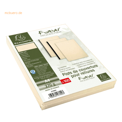 Exacompta Einbanddeckel Evercover A4 270g/qm Lederprägung VE=100 Stück Exacompta Einbanddeckel Evercover A4 270g/qm Lederprägung VE=100 Stück