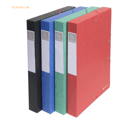 10 x Exacompta Sammelbox Scotten A4 40mm farbig sortiert 10 x Exacompta Sammelbox Scotten A4 40mm farbig sortiert