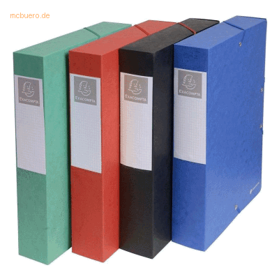 10 x Exacompta Sammelbox Scotten A4 60mm farbig sortiert 10 x Exacompta Sammelbox Scotten A4 60mm farbig sortiert