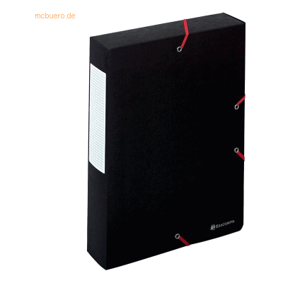 10 x Exacompta Sammelbox Scotten A4 60mm schwarz 10 x Exacompta Sammelbox Scotten A4 60mm schwarz