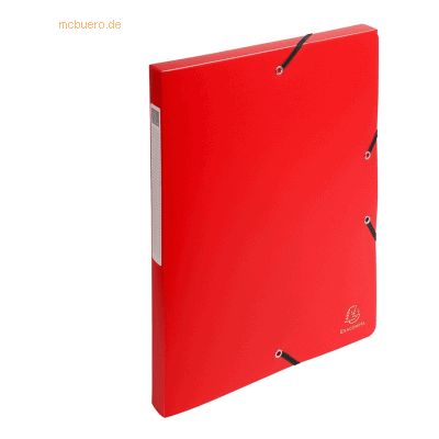 4 x Exacompta Sammelbox Uni A4 25mm PP rot 4 x Exacompta Sammelbox Uni A4 25mm PP rot