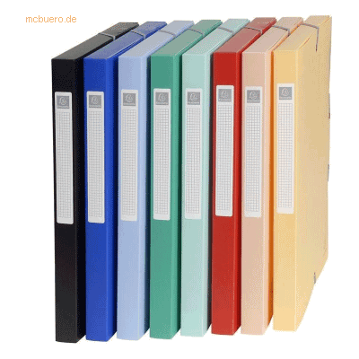 8 x Exacompta Sammelbox Uni A4 25mm PP farbig sortiert 8 x Exacompta Sammelbox Uni A4 25mm PP farbig sortiert