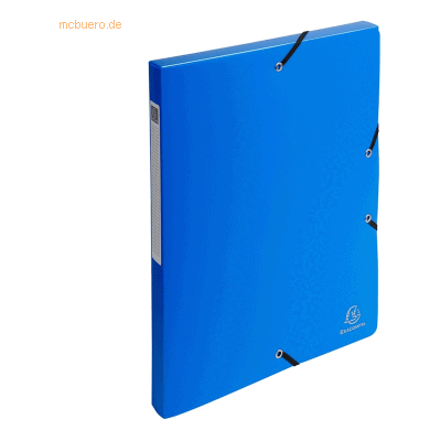 4 x Exacompta Sammelbox Uni A4 25mm PP hellblau 4 x Exacompta Sammelbox Uni A4 25mm PP hellblau