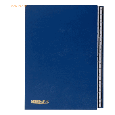 Exacompta Ordnungsmappe Ordonator A4 26 Fächer A-Z blau Exacompta Ordnungsmappe Ordonator A4 26 Fächer A-Z blau