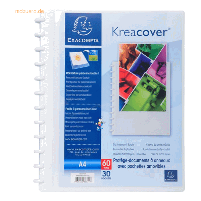 Exacompta Sichtbuch Kreacover A4 30 Hüllen weiß Exacompta Sichtbuch Kreacover A4 30 Hüllen weiß