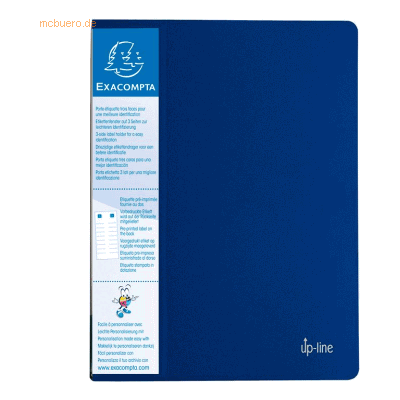 Exacompta Sichtbuch A4 40 Hüllen mit Rückenschild blau Exacompta Sichtbuch A4 40 Hüllen mit Rückenschild blau