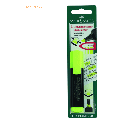 5 x Faber Castell Textmarker Textliner 48 gelb in Blisterverpackung 5 x Faber Castell Textmarker Textliner 48 gelb in Blisterverpackung
