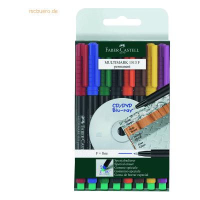 Faber Castell CD-Marker Multimark wasserfest ca. 0,6 mm 8 Farben Etui Faber Castell CD-Marker Multimark wasserfest ca. 0,6 mm 8 Farben Etui