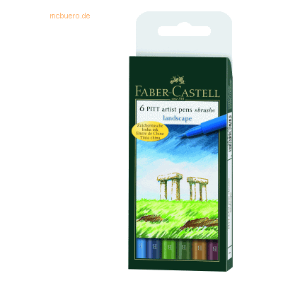 5 x Faber Castell Tuschestift Pitt Artist Pen 6er Etui Spitze: Brush F 5 x Faber Castell Tuschestift Pitt Artist Pen 6er Etui Spitze: Brush F