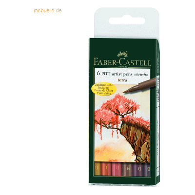 5 x Faber Castell Tuschestift Pitt Artist Pen 6er Etui Spitze: Brush F 5 x Faber Castell Tuschestift Pitt Artist Pen 6er Etui Spitze: Brush F