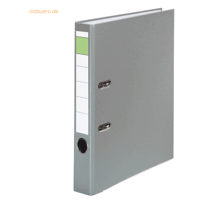 25 x k.A. Ordner A4 PP grüner Balken 50mm grau 25 x k.A. Ordner A4 PP grüner Balken 50mm grau