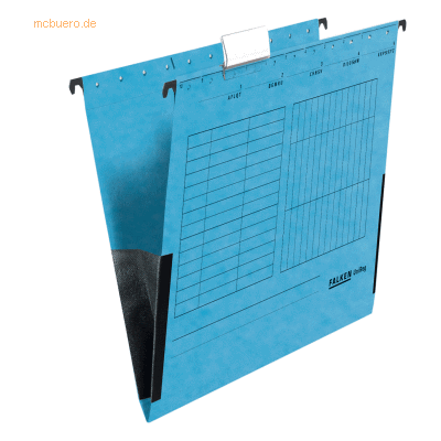 Falken Hängetasche UniReg Kraftkarton 230g/qm mit Leinenfröschen blau Falken Hängetasche UniReg Kraftkarton 230g/qm mit Leinenfröschen blau