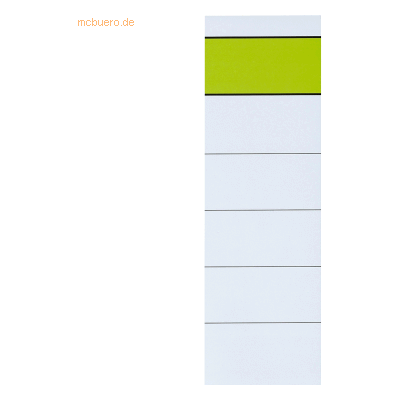 50 x k.A. Einsteck-Rückenschilder grüner Balken 54x190mm VE=10 Stück w 50 x k.A. Einsteck-Rückenschilder grüner Balken 54x190mm VE=10 Stück w
