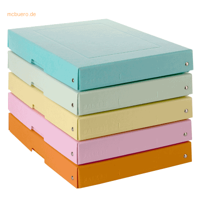 Falken PURE Box Pastell A4 40mm Füllhöhe sortiert Falken PURE Box Pastell A4 40mm Füllhöhe sortiert