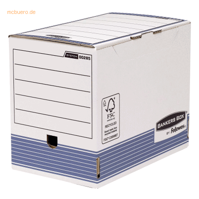 10 x Bankers Box Archivschachtel A4 20cm weiß/blau FSC 10 x Bankers Box Archivschachtel A4 20cm weiß/blau FSC
