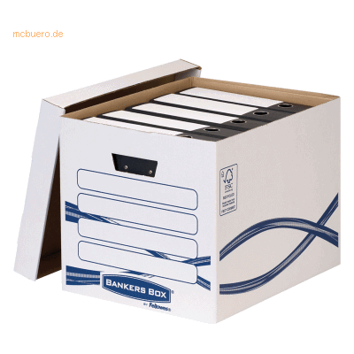 10 x Bankers Box Archivbox Hoch Bankers Box Basic 333x320x410mm weiß/b 10 x Bankers Box Archivbox Hoch Bankers Box Basic 333x320x410mm weiß/b