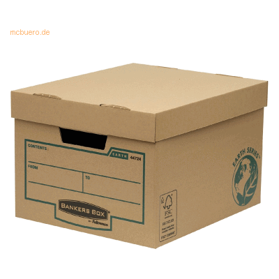 10 x Bankers Box Archivbox Budgetbox Earth BxHxT 32,6x25,7x39,6cm brau 10 x Bankers Box Archivbox Budgetbox Earth BxHxT 32,6x25,7x39,6cm brau