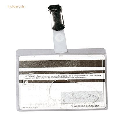 Fellowes Namensschild 90x60mm Hülle & Clips transparent VE=50 Stück Fellowes Namensschild 90x60mm Hülle & Clips transparent VE=50 Stück