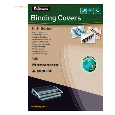 Fellowes Deckblätter Earth A4 200mic PP transparent VE=100 Stück Fellowes Deckblätter Earth A4 200mic PP transparent VE=100 Stück