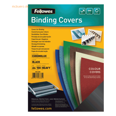 Fellowes Deckblätter Chromolux A4 250g/qm VE=100 Stück schwarz Fellowes Deckblätter Chromolux A4 250g/qm VE=100 Stück schwarz
