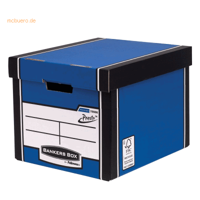 5 x Bankers Box Archivbox hoch Premium BxHxT 34,2x30,3x40cm blau 5 x Bankers Box Archivbox hoch Premium BxHxT 34,2x30,3x40cm blau