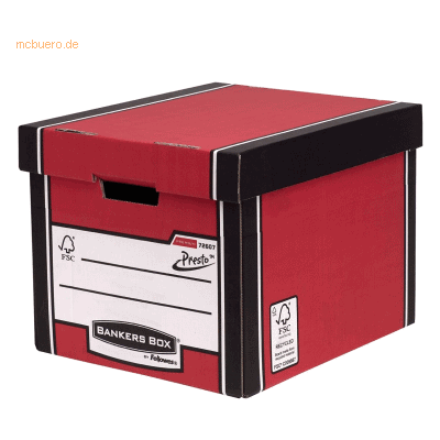 Bankers Box Archivbox hoch Premium BxHxT 34,2x30,3x40cm rot Bankers Box Archivbox hoch Premium BxHxT 34,2x30,3x40cm rot