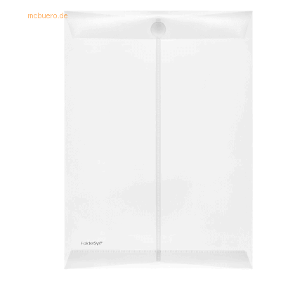 10 x Foldersys Dokumentenmappe A4 hoch PP Klettverschluss farblos matt 10 x Foldersys Dokumentenmappe A4 hoch PP Klettverschluss farblos matt