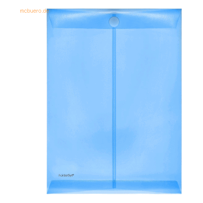 10 x Foldersys Dokumentenmappe A4 hoch PP Klettverschluss blau transpa 10 x Foldersys Dokumentenmappe A4 hoch PP Klettverschluss blau transpa