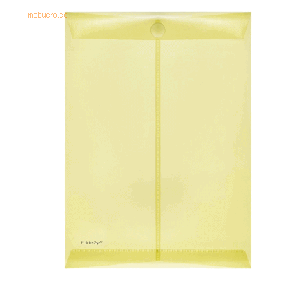 10 x Foldersys Dokumentenmappe A4 hoch PP Klettverschluss gelb transpa 10 x Foldersys Dokumentenmappe A4 hoch PP Klettverschluss gelb transpa