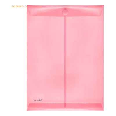 10 x Foldersys Dokumentenmappe A4 hoch PP Klettverschluss rot transpar 10 x Foldersys Dokumentenmappe A4 hoch PP Klettverschluss rot transpar