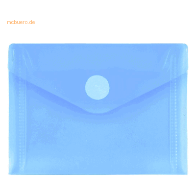 10 x Foldersys Dokumentenmappe A7quer PP Klettverschluss blau transpar 10 x Foldersys Dokumentenmappe A7quer PP Klettverschluss blau transpar