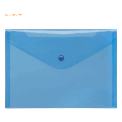 10 x Foldersys Dokumentenmappe A5 PP Druckknopf blau transparent 10 x Foldersys Dokumentenmappe A5 PP Druckknopf blau transparent