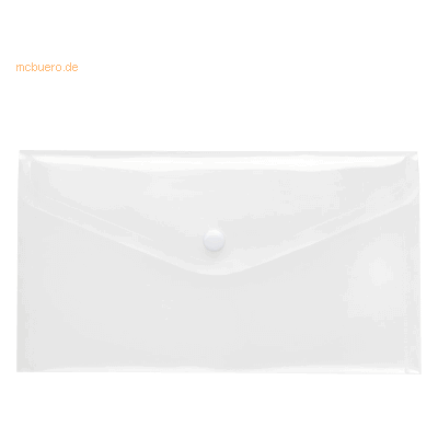 10 x Foldersys Dokumentenmappe DINlang PP Druckknopf transparent 10 x Foldersys Dokumentenmappe DINlang PP Druckknopf transparent