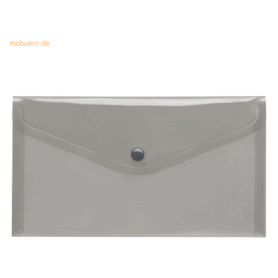 10 x Foldersys Dokumentenmappe DINlang PP Druckknopf rauchtopas transp 10 x Foldersys Dokumentenmappe DINlang PP Druckknopf rauchtopas transp