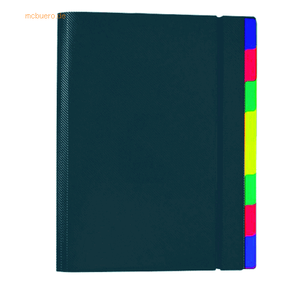 Foldersys Ordnungsmappe A4 PP 8 Fächer schwarz Foldersys Ordnungsmappe A4 PP 8 Fächer schwarz