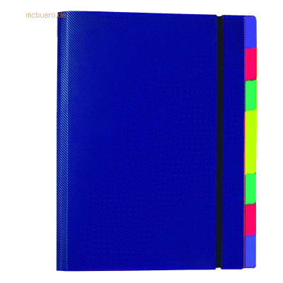 Foldersys Ordnungsmappe A4 PP 8 Fächer blau Foldersys Ordnungsmappe A4 PP 8 Fächer blau